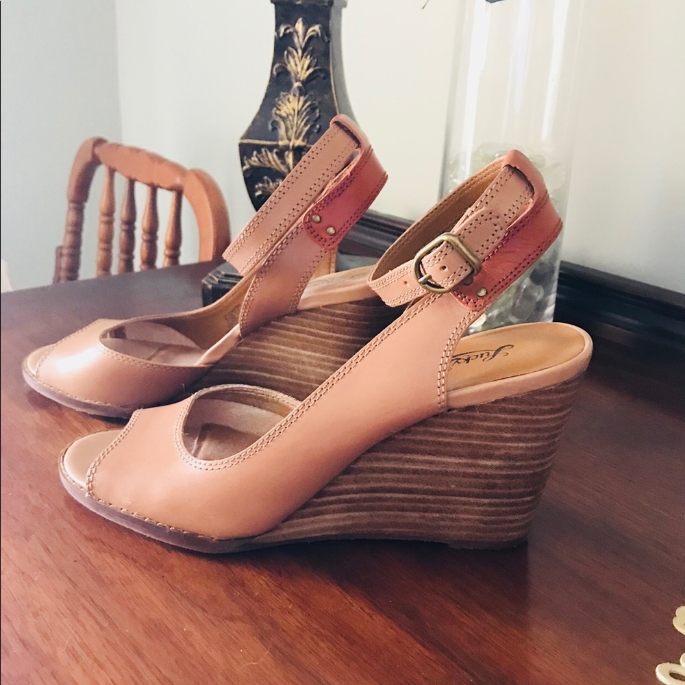Lucky brand, ankle strap, wedge sandals